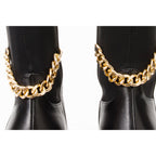The Tallin Black Leather Knee High Women Boot