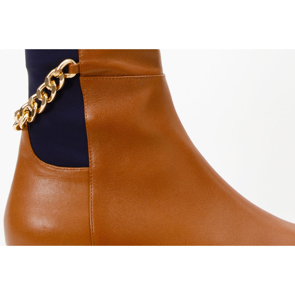 The Tallin Tan Leather Knee High Women Boot