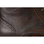 The Anderson Brown Leather & Suede Brogue Lace-Up Men Boot with a Zipper