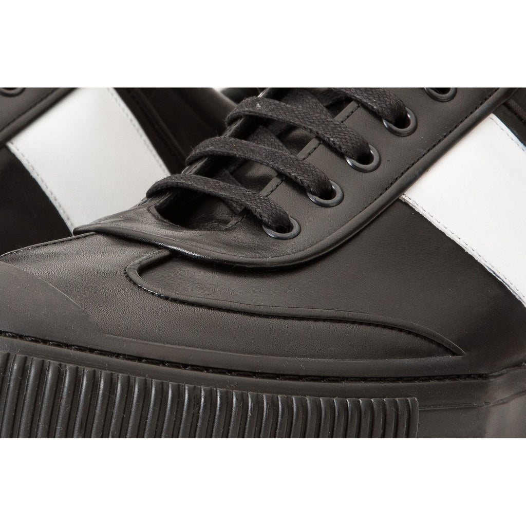 The Rom Black Leather Men Sneaker