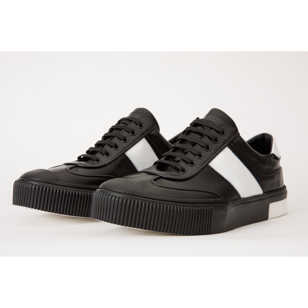 The Rom Black Leather Men Sneaker