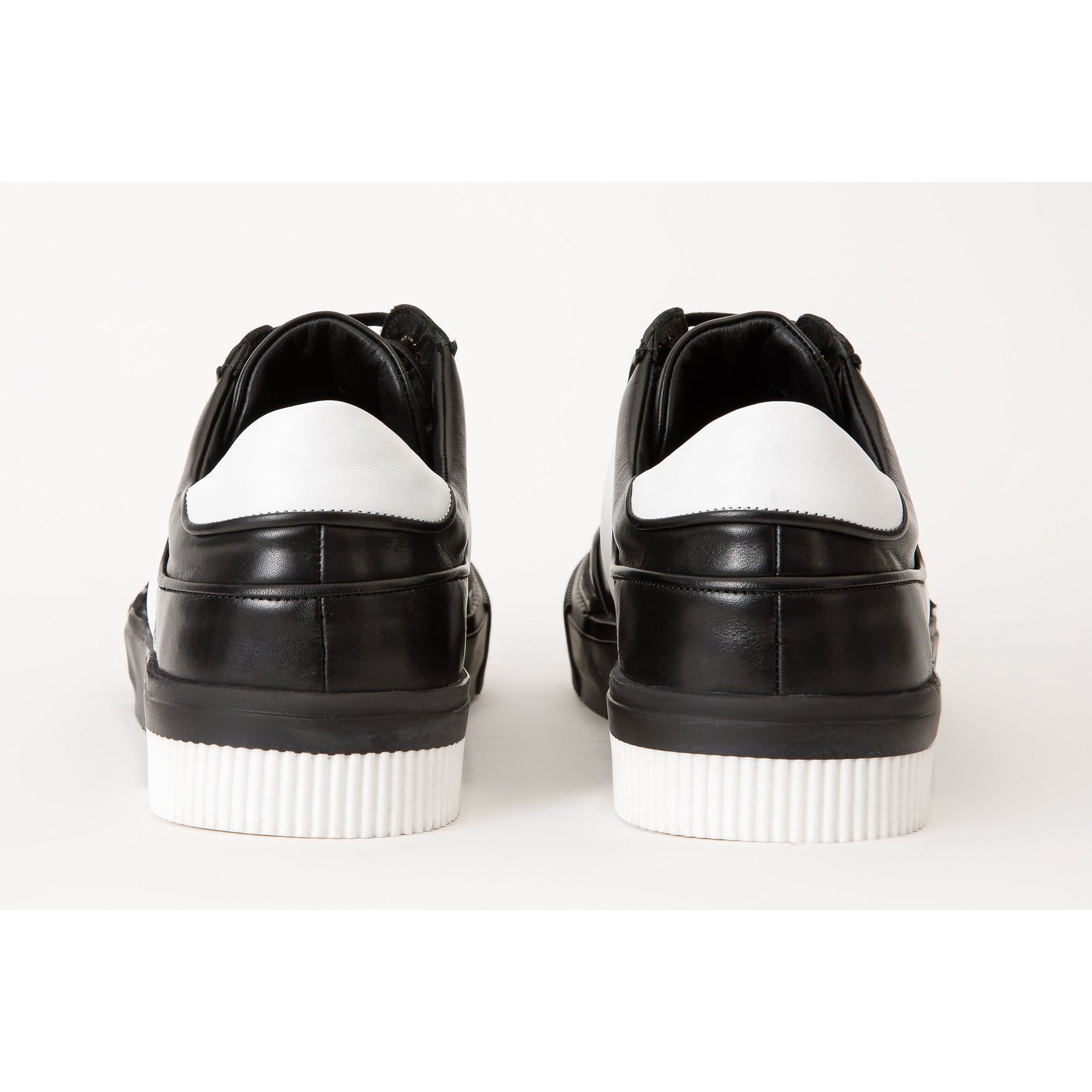 The Rom Black Leather Men Sneaker