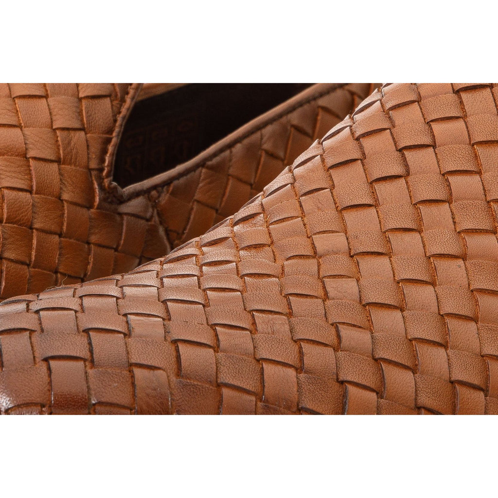 The Ostrava Tan Leather Woven Slip-on Loafer Men Shoe Final Sale!