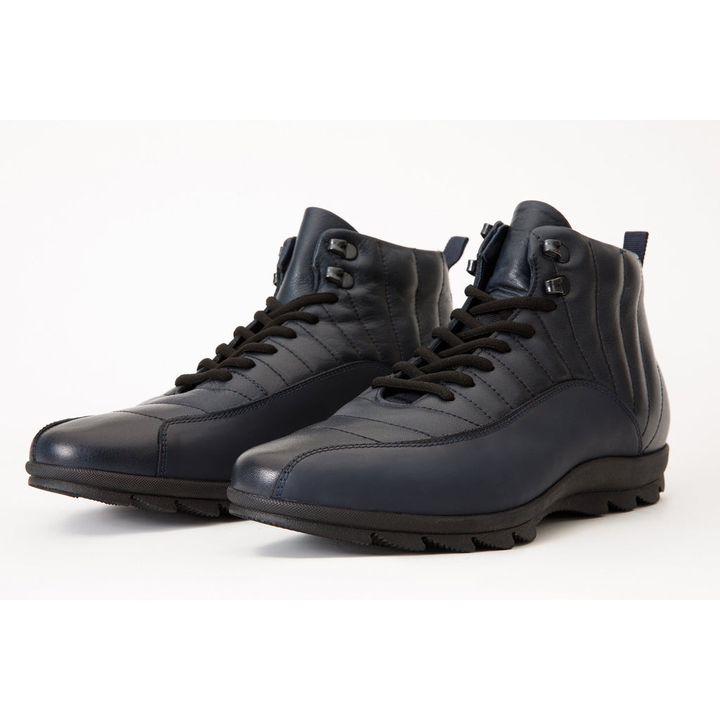 The Merter Navy Blue Leather Casual Lace-Up Men Boot Final Sale!