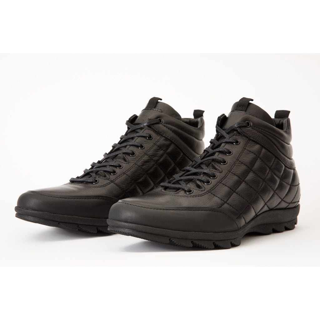 The Riga Black Leather Casual Lace-Up Men  Boots Final Sale!