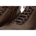 The Houston Leather Brown Lace-Up Casual Men Boot with a Zipper