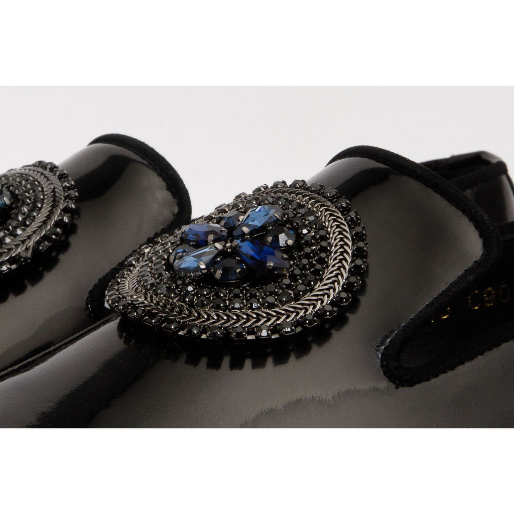 The Pombe Black Patent Leather Dress Slip-on Loafer Men  Shoe