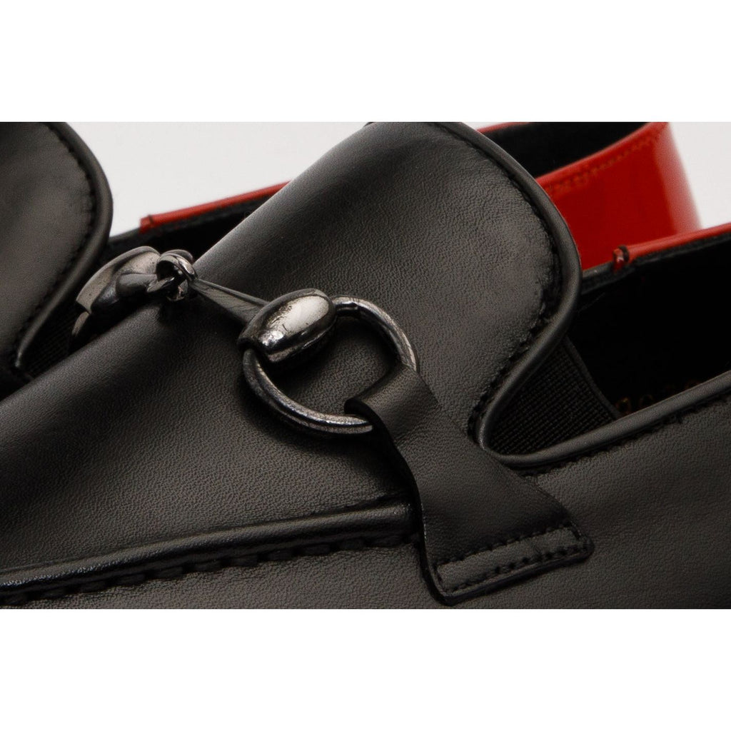 The Maratea Black Leather shoe Bit Loafer Men  Shoe