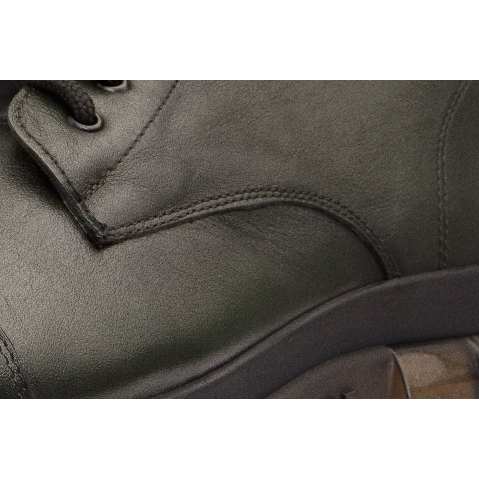 The Ottova Green Leather Lace-Up Sneaker Men Boot with a Zipper