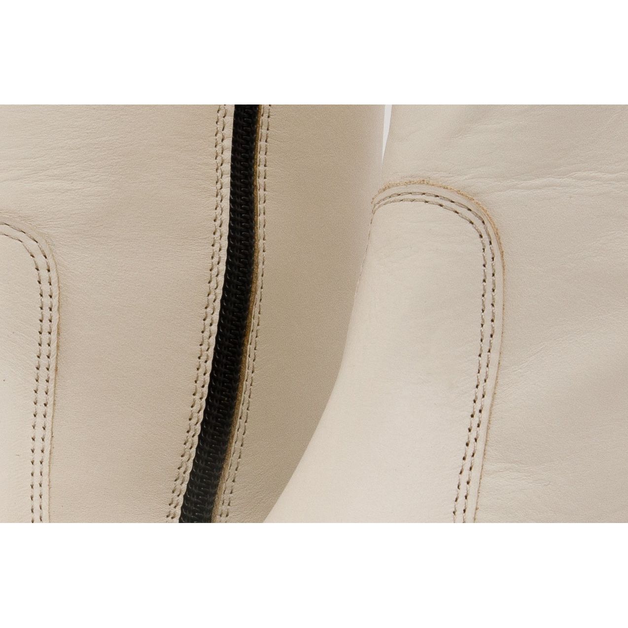 The Yako Cream Leather Mid Calf Women Boot Final Sale!