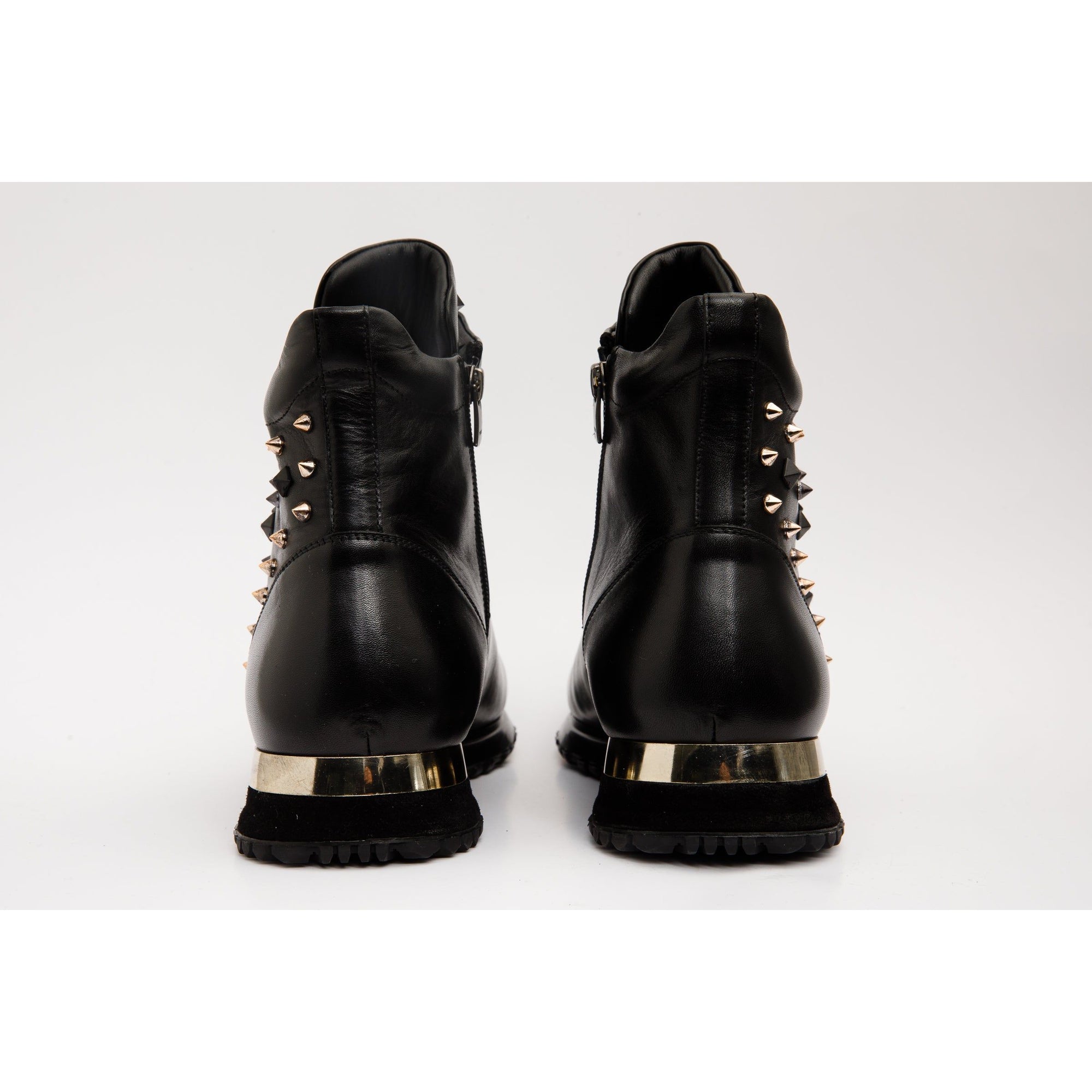 The Infanta High-Top Black Spike Leather Women Sneaker Limited Edition