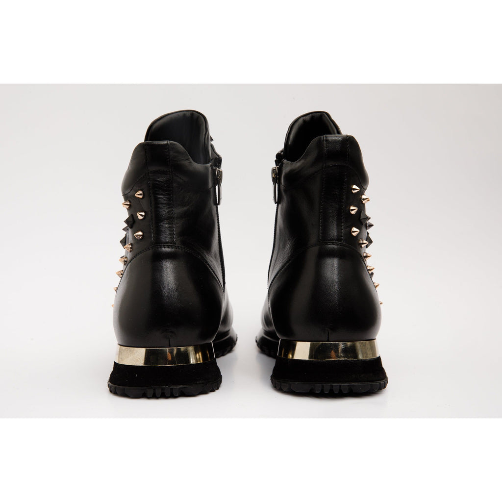 The Infanta High-Top Black Spike Leather Men Sneaker Limited Edition