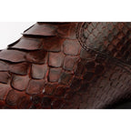 The Boss Burgundy Pythn Snk Zip-Up Leather Men Boot Limited Edition