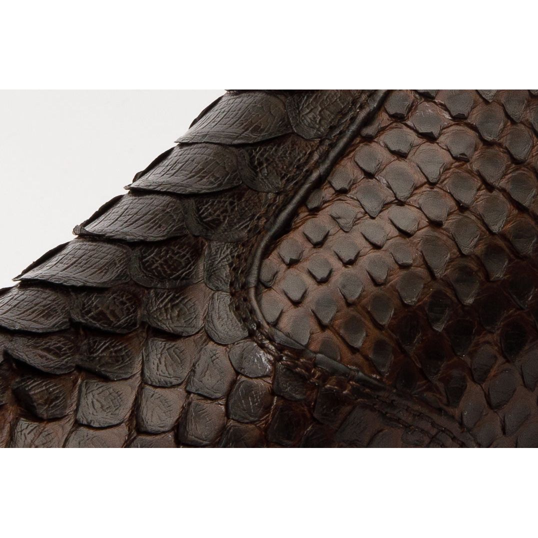 The Boss Brown Pythn Snk Zip-Up Leather Men Boot Limited Edition