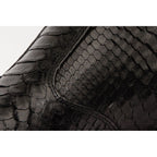 Vinci The Boss Black Snake Zip-Up Leather Men Boot Limited Edition