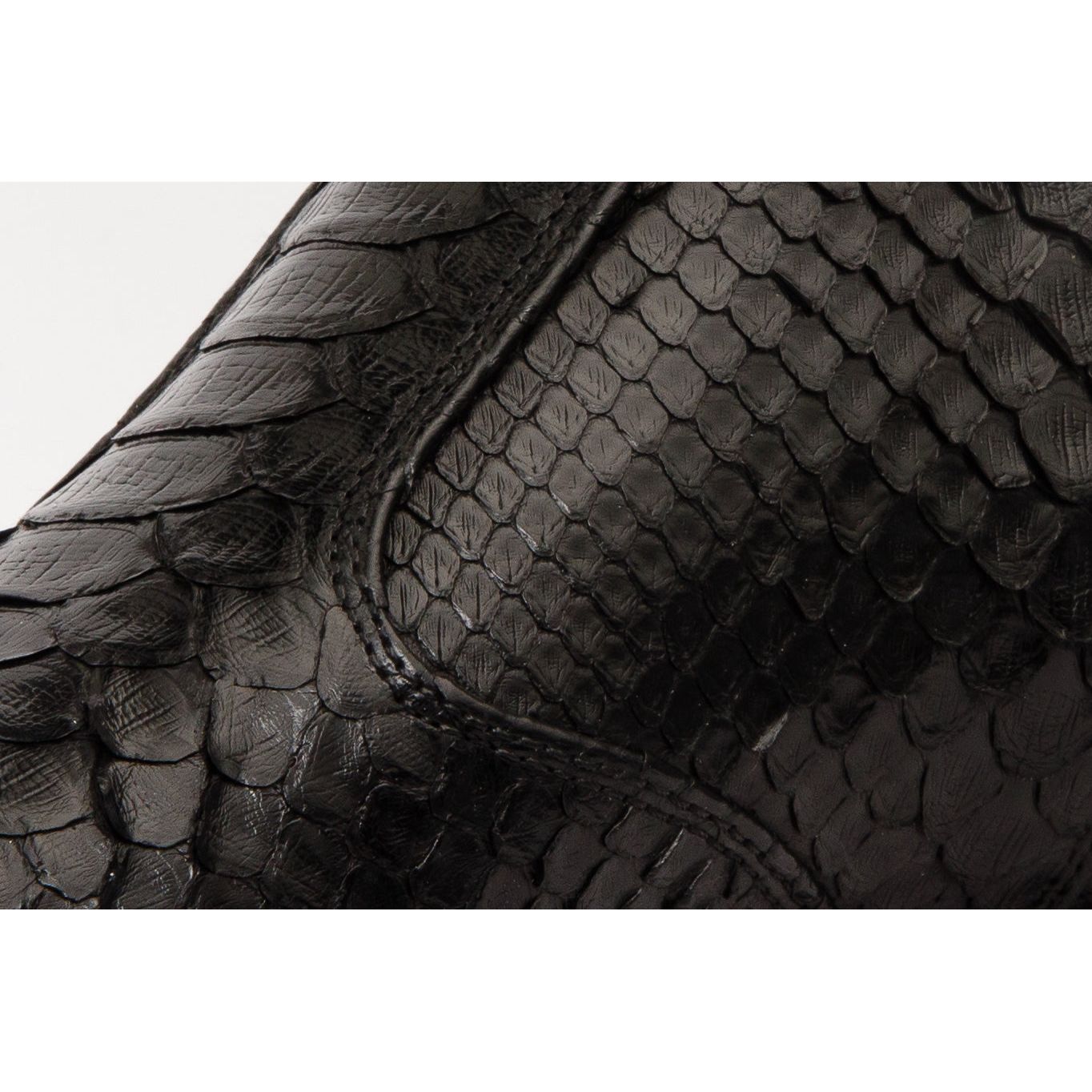 Vinci The Boss Black Snake Zip-Up Leather Men Boot Limited Edition