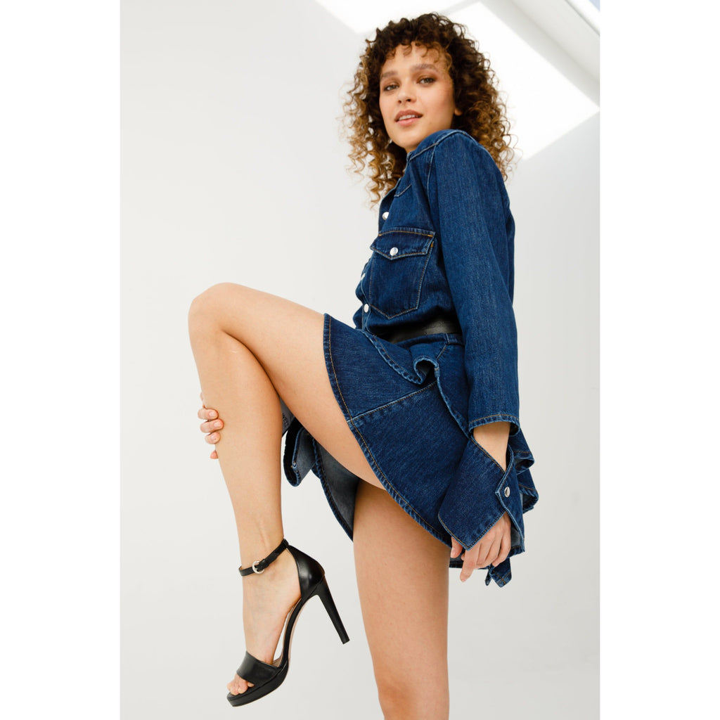 The Aksu Black Leather Ankle Strap Women Sandal Final Sale!