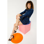 The Aksu Black Leather Ankle Strap Women Sandal Final Sale!