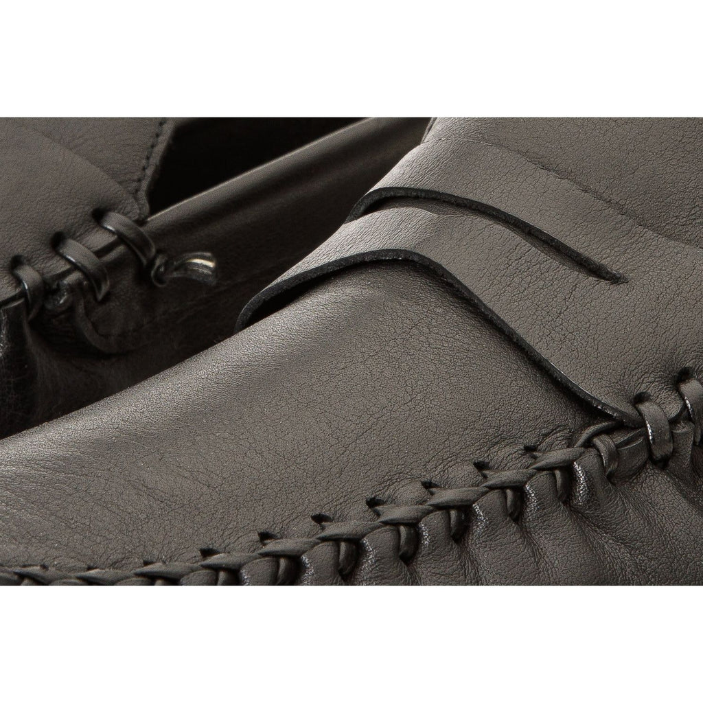 The Eregli Black Leather Penny Loafer Men Shoe