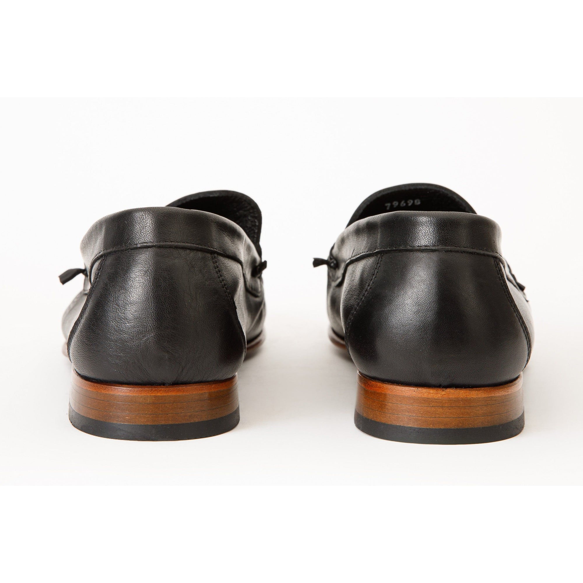 The Eregli Black Leather Penny Loafer Men Shoe
