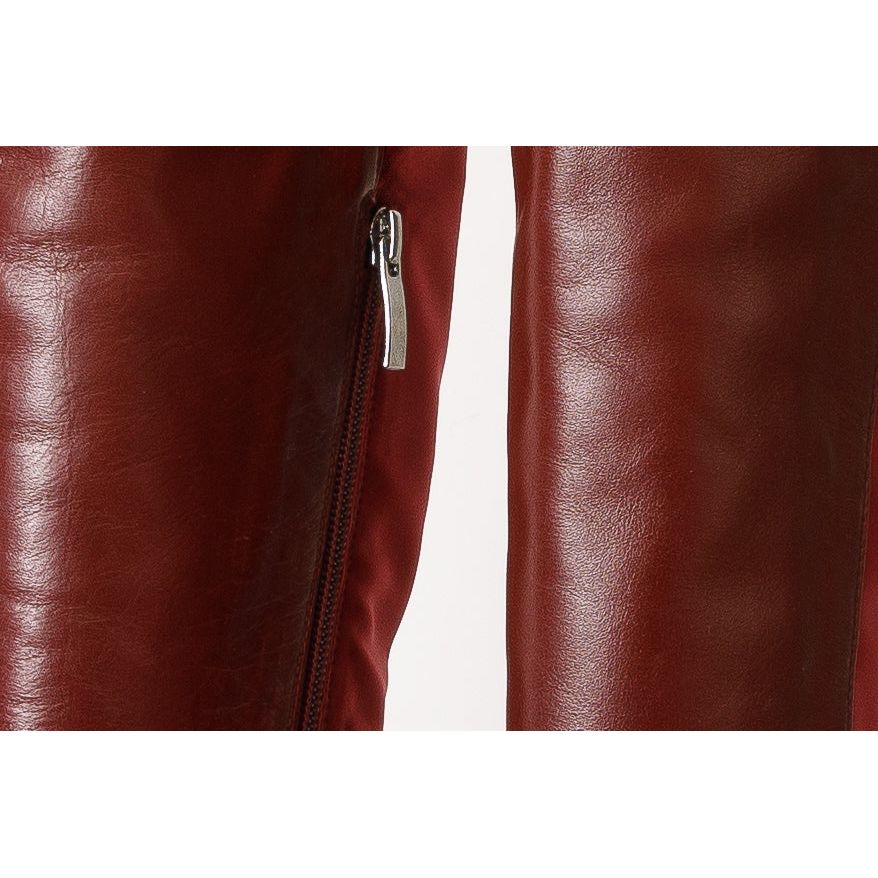The  Harmony Belle Burgundy Leather Knee High Women Boot