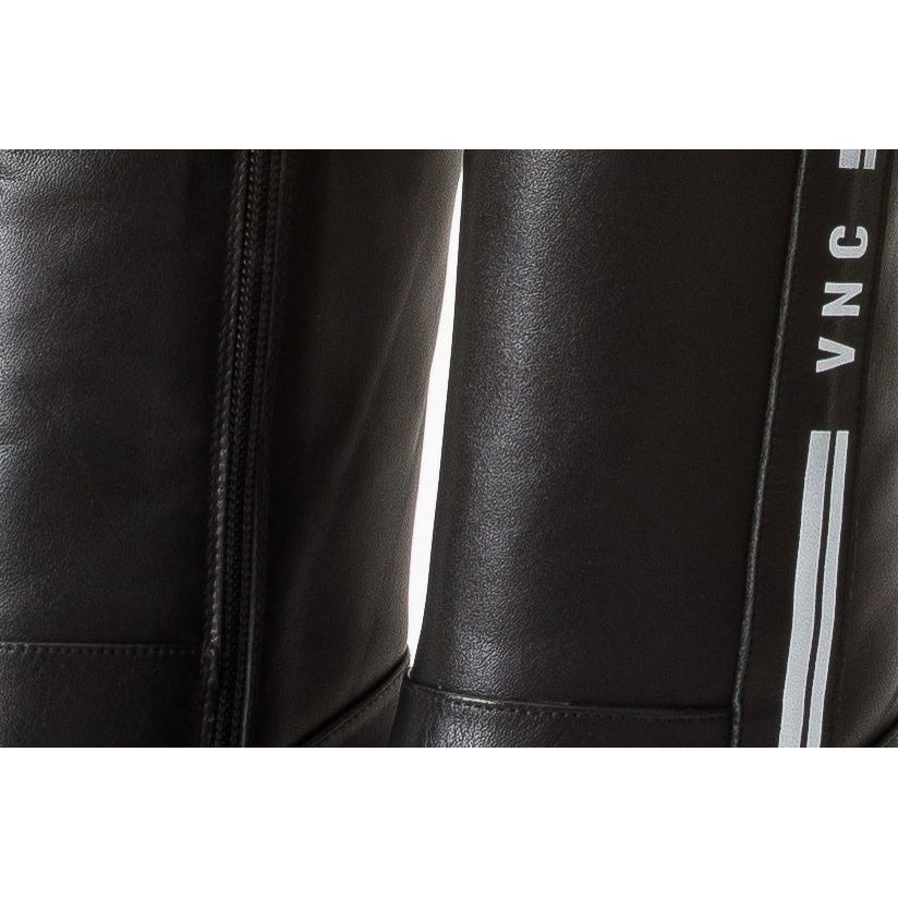 The Loretto Black Leather Block Heel Mid Calf Women Boot