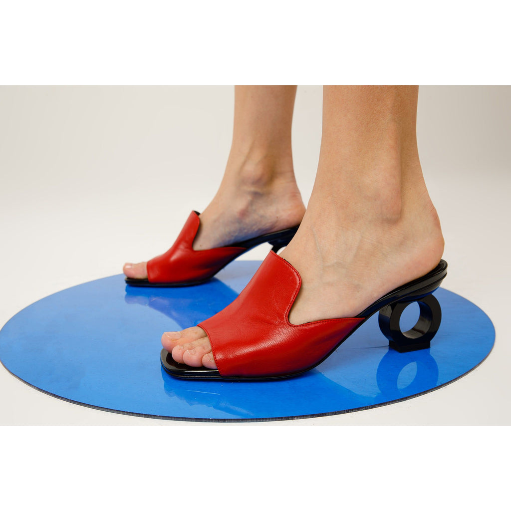 The Tory Red Leather Women Sandal