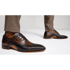 The Royal Hand Craft Black & Brown Wingtip Oxford Men Shoe