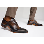 The Royal Hand Craft Black & Brown Wingtip Oxford Men Shoe