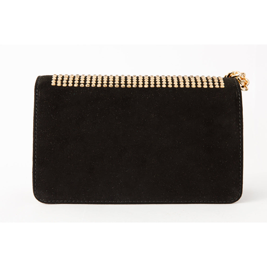 The Ailano Black Glitter Leather Handbag
