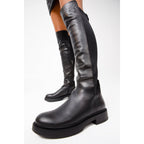 The Harmony Belle Black Leather Knee High Women Boot