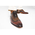 The Royal Hand Craft Burgundy Wingtip Oxford Men Shoe