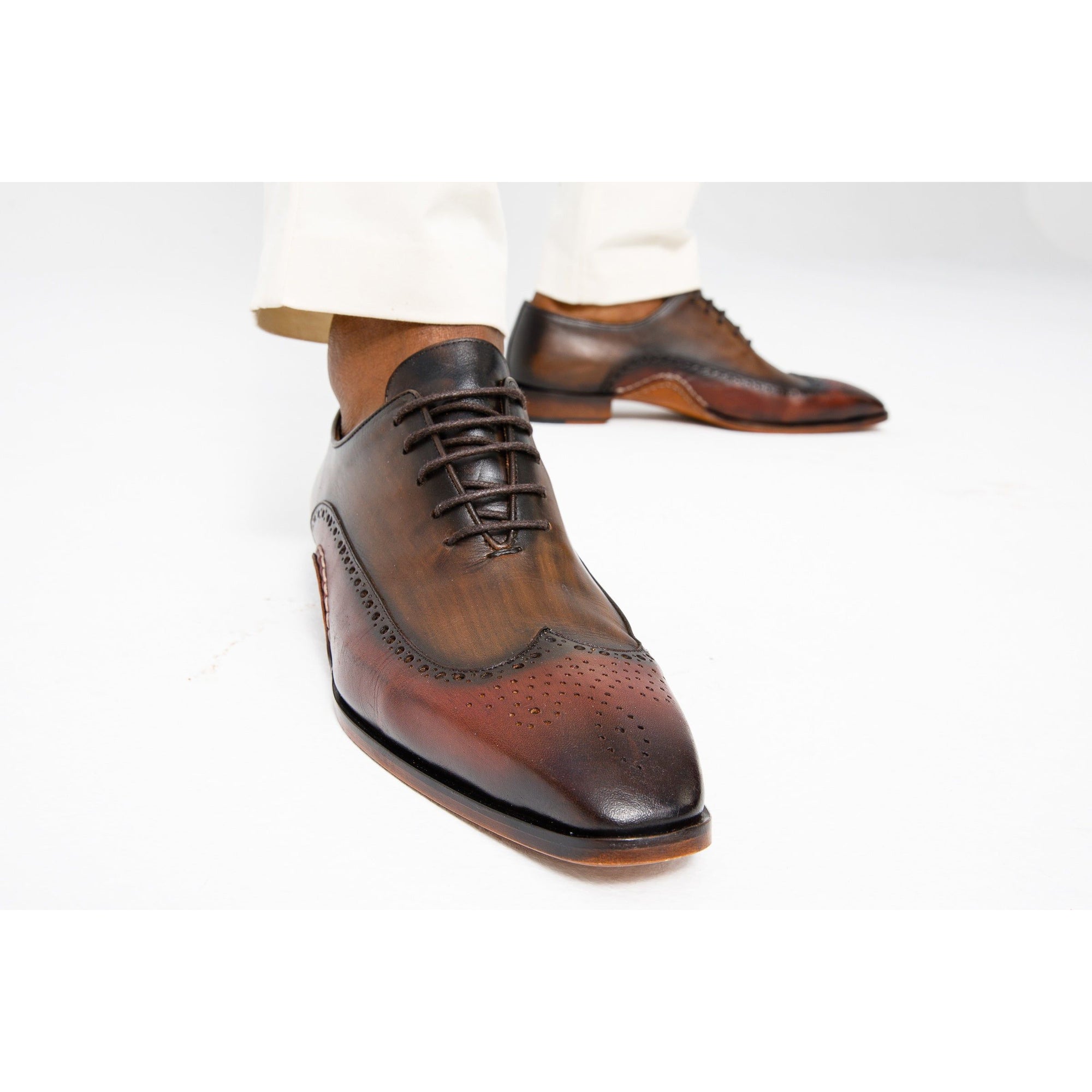 The Royal Hand Craft Burgundy Wingtip Oxford Men Shoe
