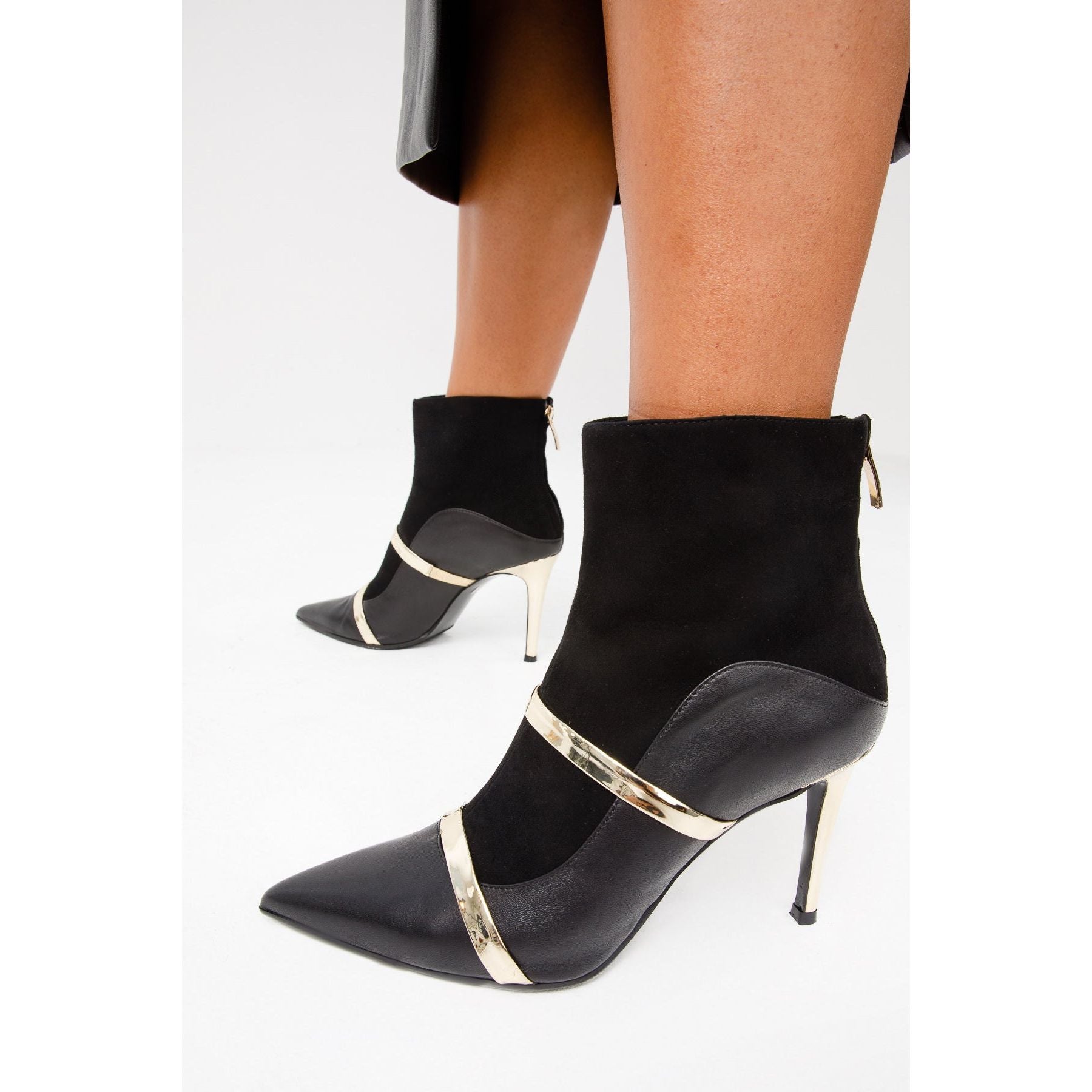 The Manila Black Leather Ankle Women Boot