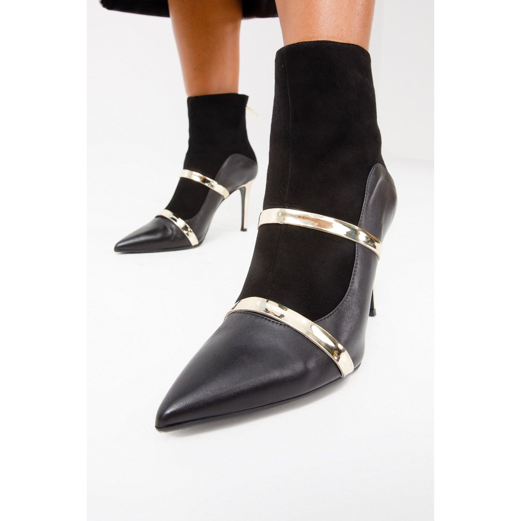 The Manila Black Leather Ankle Women Boot