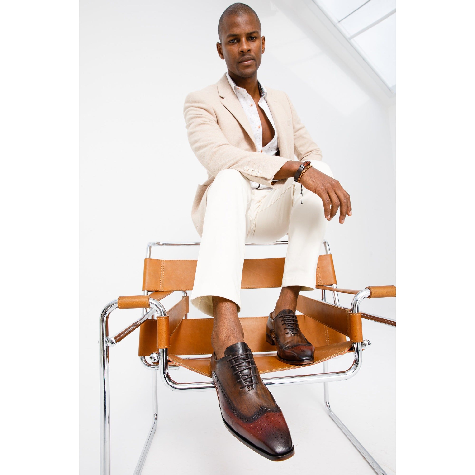 The Royal Hand Craft Burgundy Wingtip Oxford Men Shoe