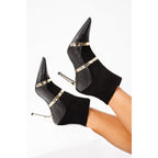 The Manila Black Leather Ankle Women Boot