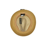 Men's Bently Semi Crushable Fedora Briad Straw Hat Dante DA224 Ivory Cognac