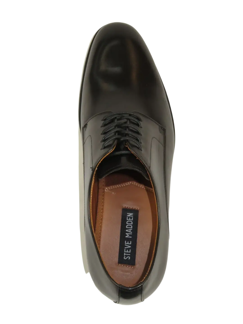 Men's Shoes STEVE MADDEN Leather upper Lace Up Plain Toe Daedric Black