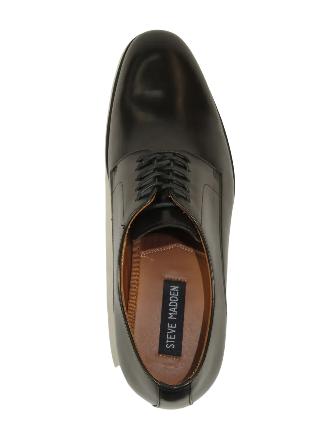 Men's Shoes STEVE MADDEN Leather upper Lace Up Plain Toe Daedric Black