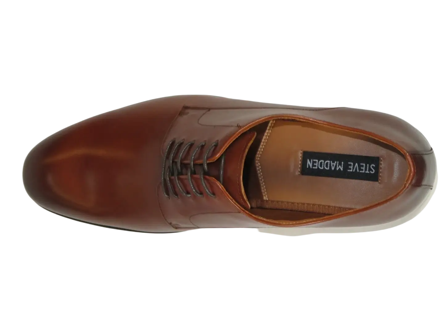 Men's Shoes STEVE MADDEN Leather upper Lace Up Plain Toe Daedric Tan