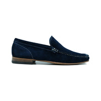 Giovacchini By Belvedere Italian Shoes Diego Suede Slip On Blue