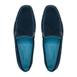 Giovacchini By Belvedere Italian Shoes Diego Suede Slip On Blue