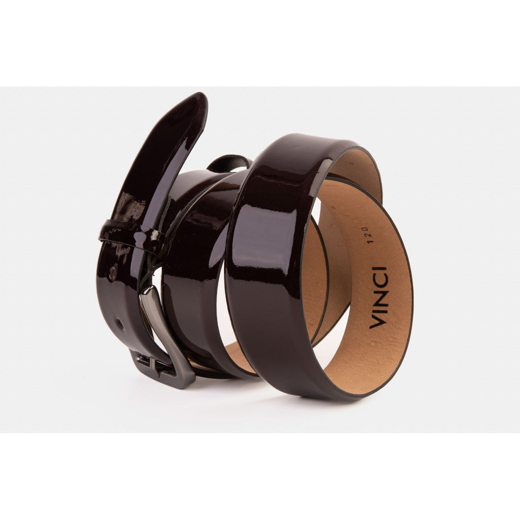 The Dodoma Burgundy Patent Leather Belt