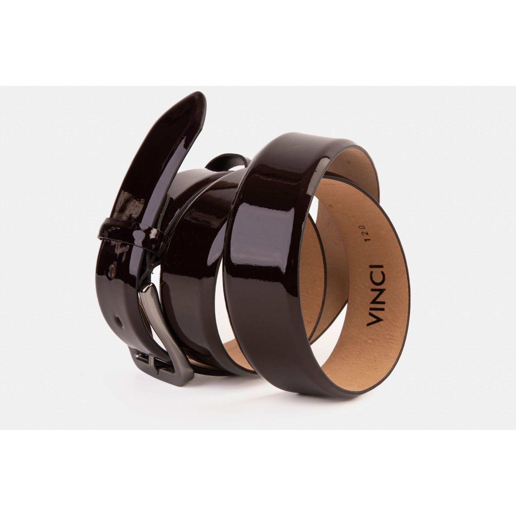The Dodoma Burgundy Patent Leather Belt