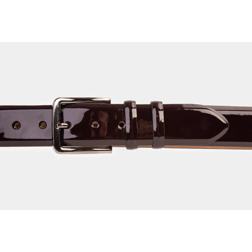 The Dodoma Burgundy Patent Leather Belt