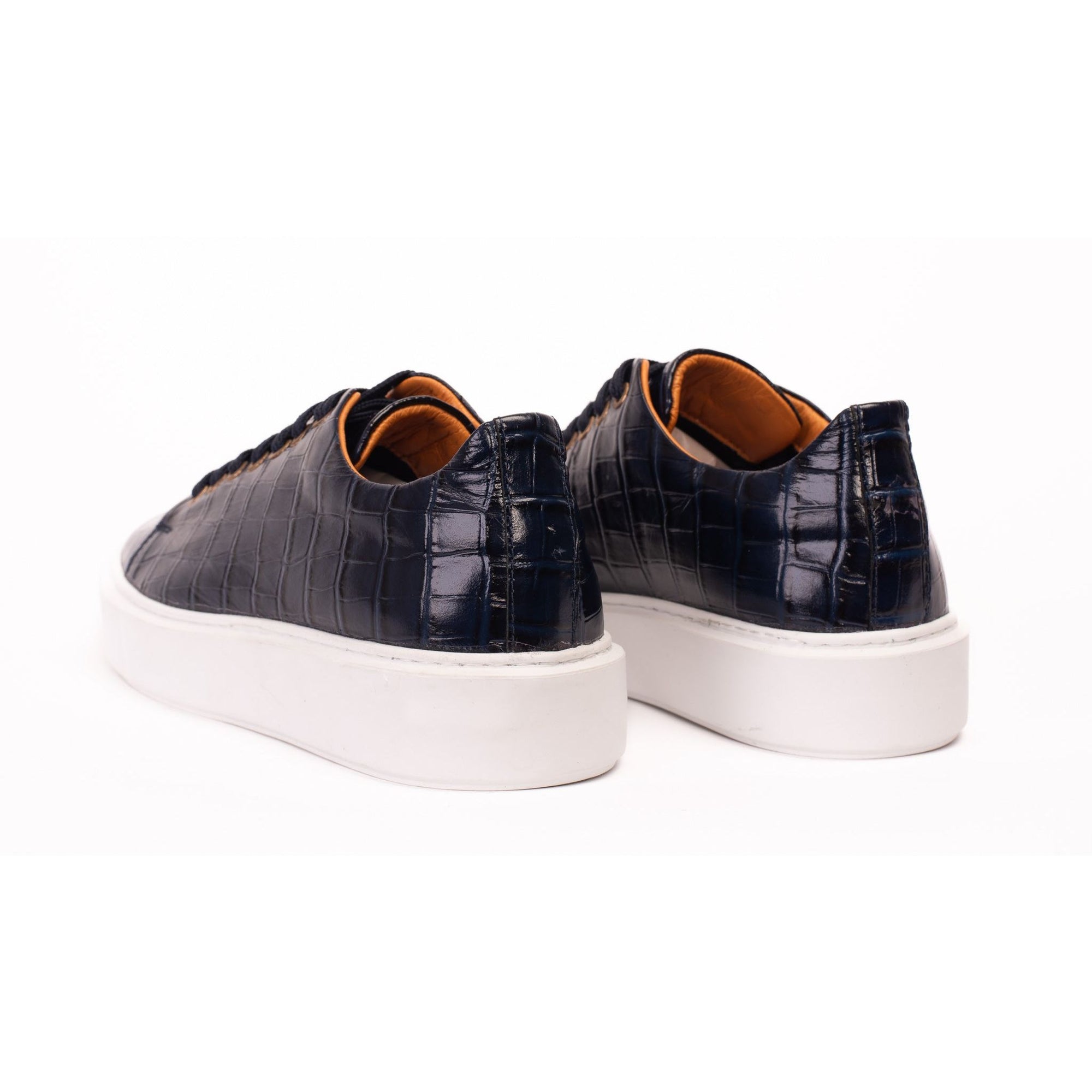 The Dublin Blue Leather Men Sneaker