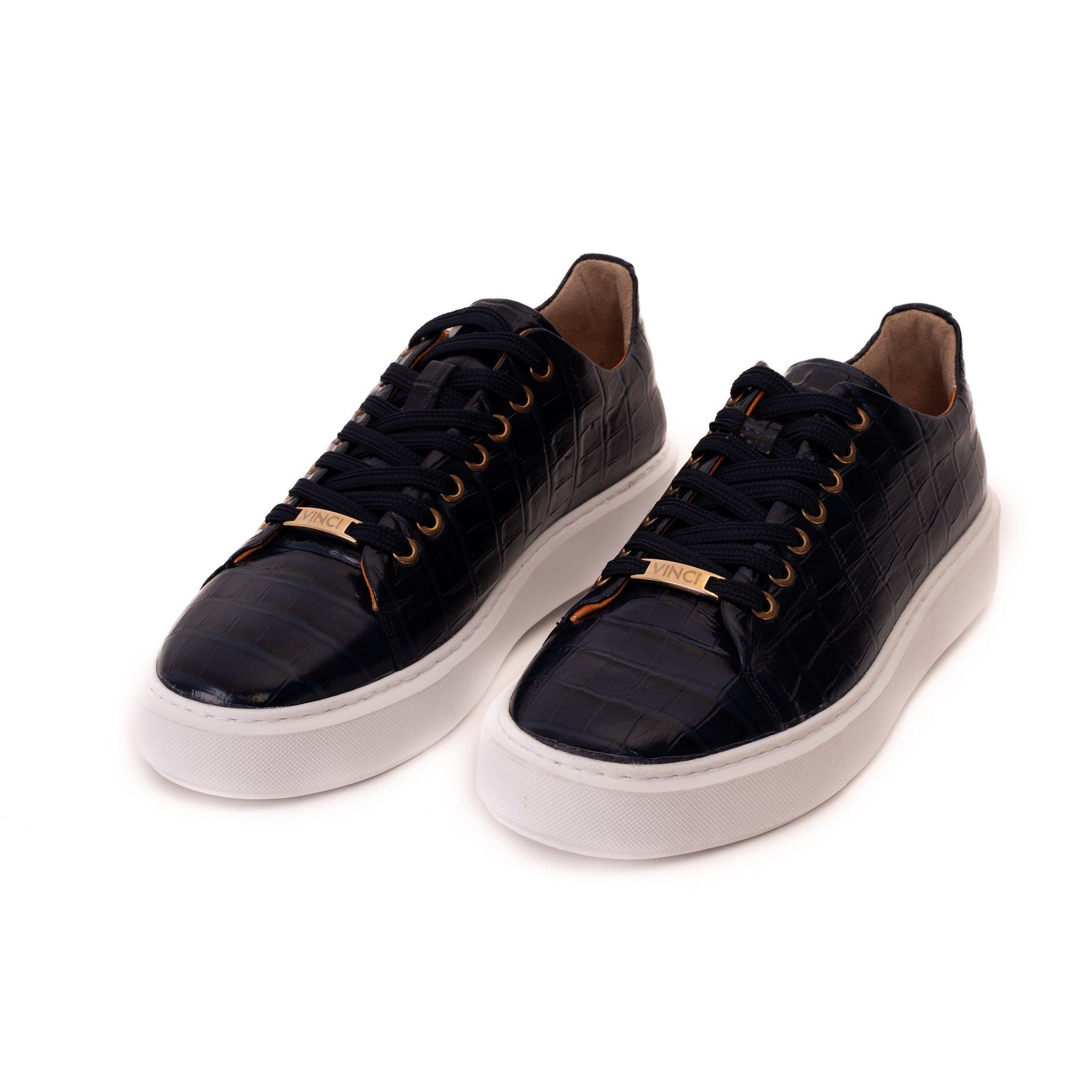 The Dublin Blue Leather Men Sneaker