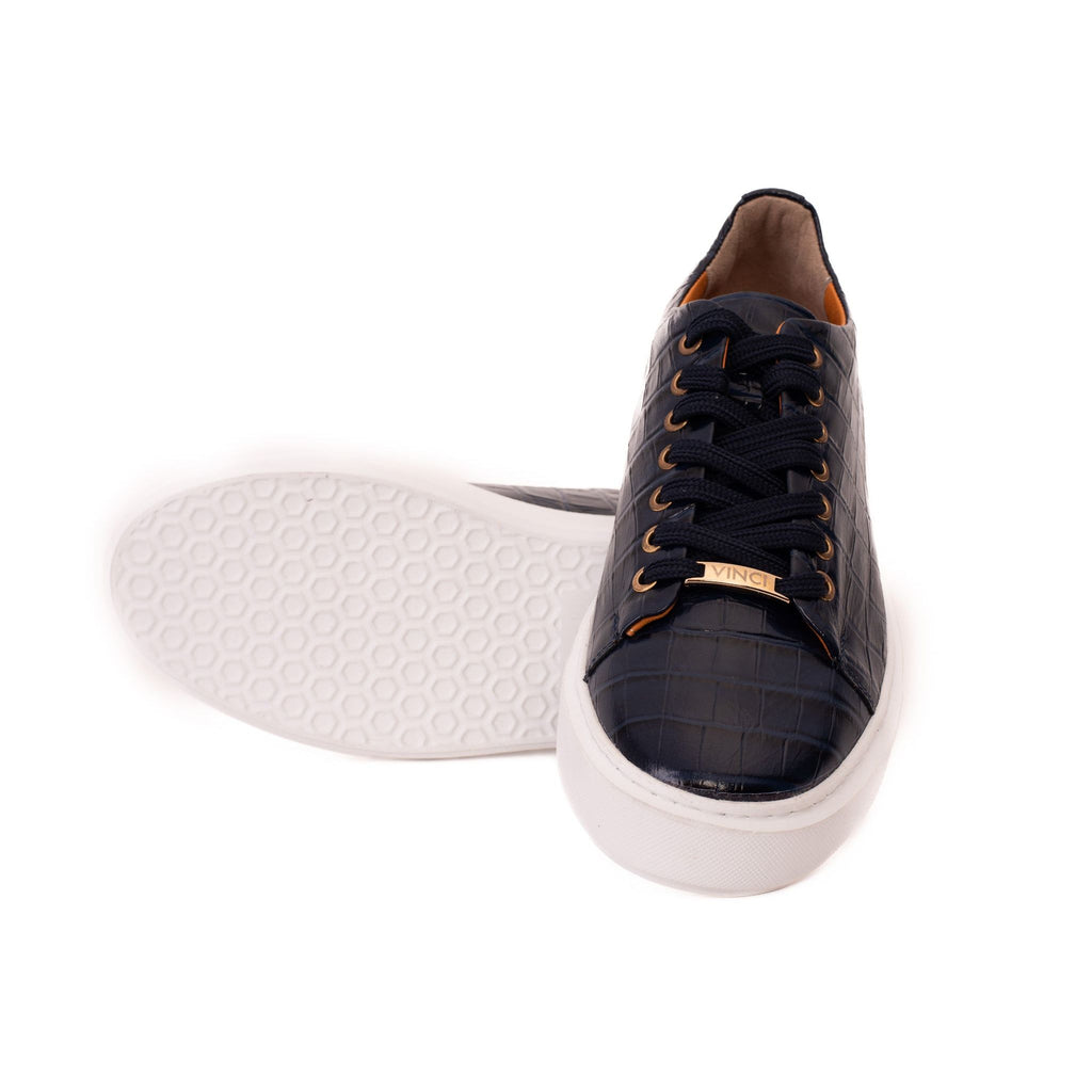The Dublin Blue Leather Men Sneaker