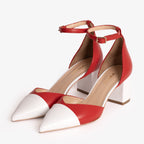 The Noella Red Leather Women Sandal